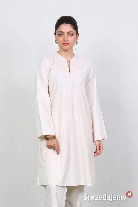 Nowa tunika indyjska złamana biel żakard M 38 zachodniopomorskie Szczecin sprzedam