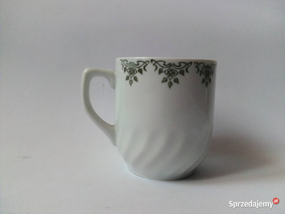 4 kubki porcelana Ćmielów vintage PRL