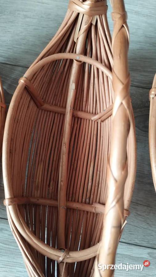 koszyki łódeczki wiklinowe 4 sztuki komplet Dekoracje i ozdoby