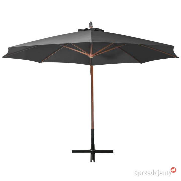 Parasol ogrodowy wiszący jodłowy słupek antracyt Warszawa