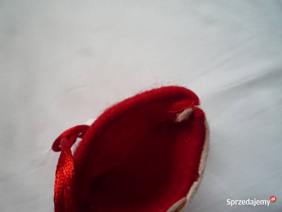 NOWY Czerwony Bucik Filcowy na Drobne prezenty Szczecin