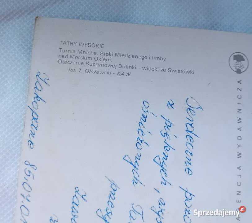 Dwie pocztówki Tatry Wysokie KAW lata 80e Pocztówki i karty telefoniczne sprzedam