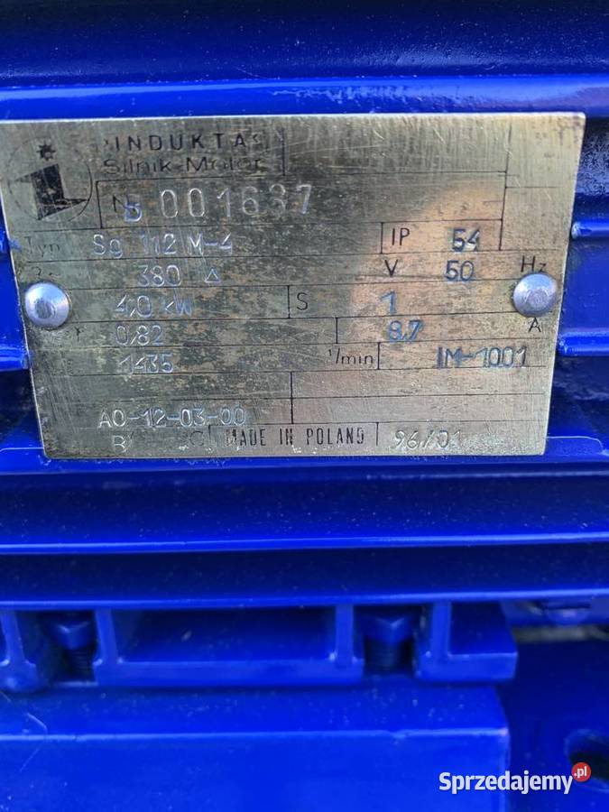 Silnik elektryczny Indukta 4 kW 1435 obr 380V z Tylicz
