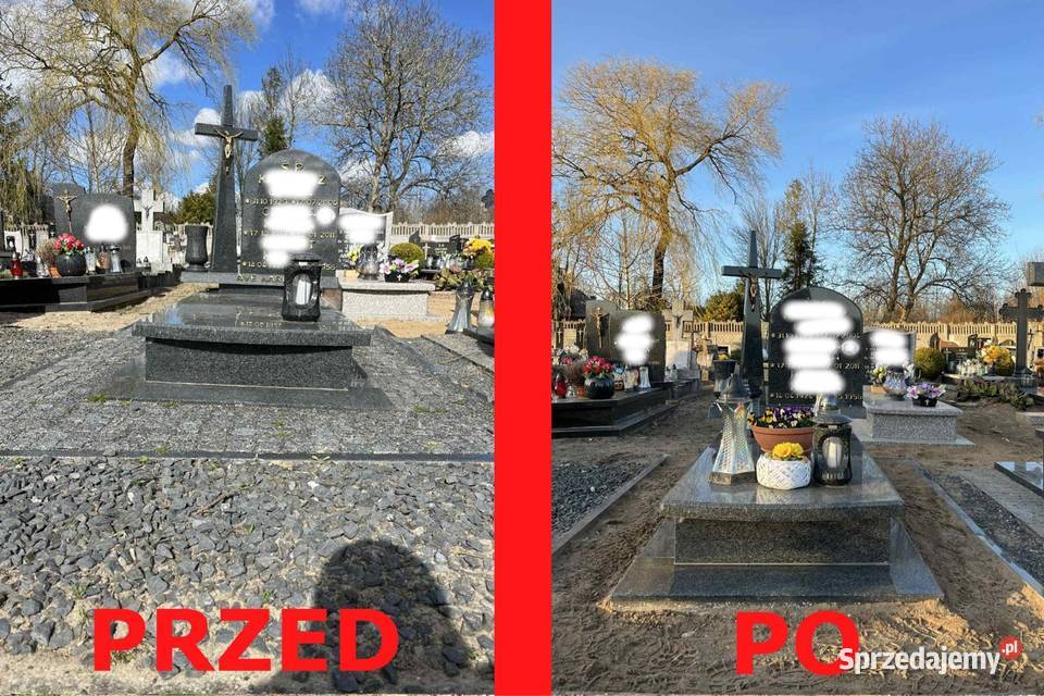 Podnoszenie pomników odnawianie liter układanie Gdynia