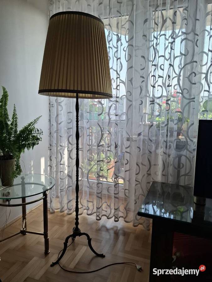 Lampa stojąca z żółtym abażurem Lampy podłogowe Lublin