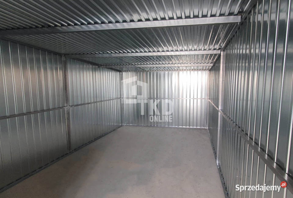 Garaż blaszany 3x5m brama dwuskrzydłowa ocynk Kościerzyna sprzedam