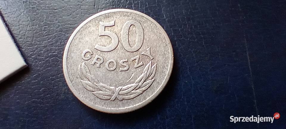 Stare monety 50 groszy 1968 PRL Polska Lesko