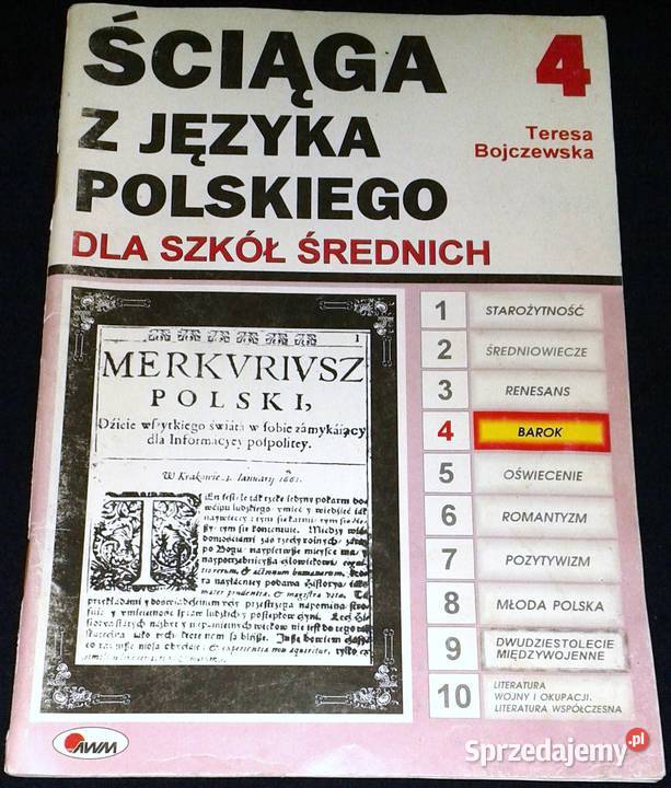 Barok Ściąga z języka polskiego 4 Teresa