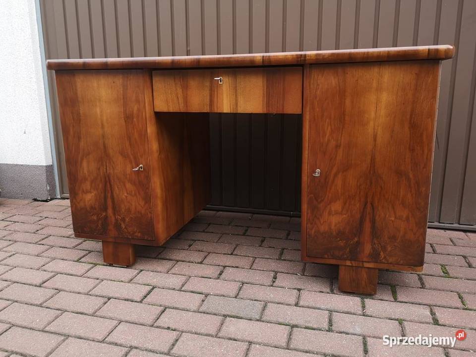 Biurko ARTDECO Orzech Zgrabne Stare Antyk Swarzędz