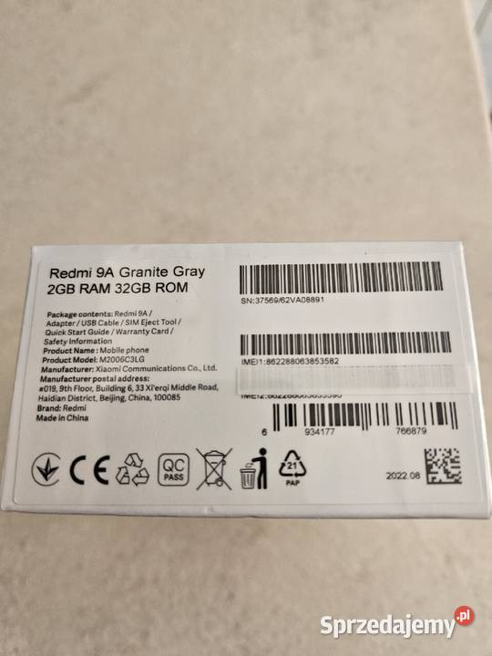 NOwy Sprzedam Nowy Xiaomi Redmi 9A Granite Gray sprzedam