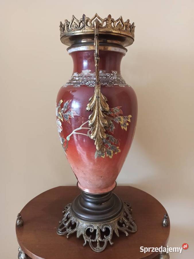 Waza porcelana brąz Napoleon III Budzyń