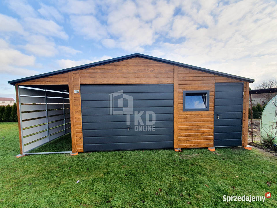 Garaż Blaszany 5x6 wiata 15x6 Brama okno drzwi Sprzedaż Gorzów Wielkopolski