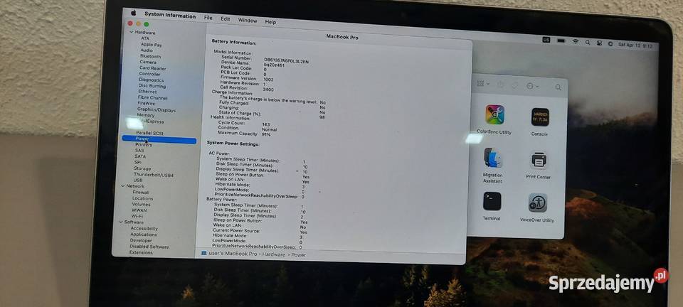 MacBook 13 Pro M116GB256GB SSDMac OS Space Gray Komputery i Akcesoria wielkopolskie Skórzewo