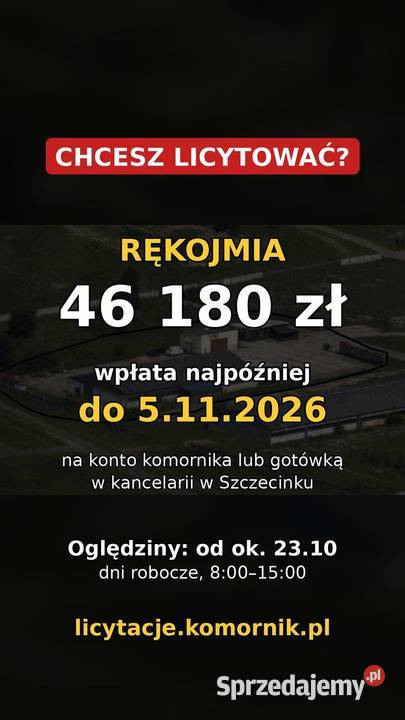 Hala 856 m lotnisku Borne Sulinowo LICYTACJA 611