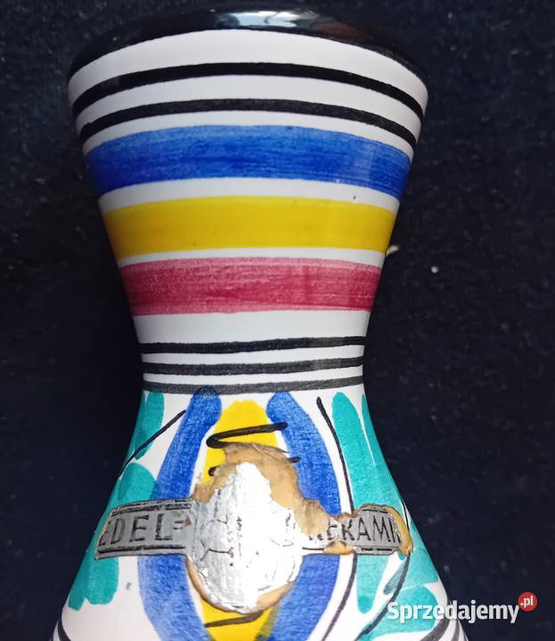 Ręcznie malowany wazon ceramiczny Edel Keramik Koźminek