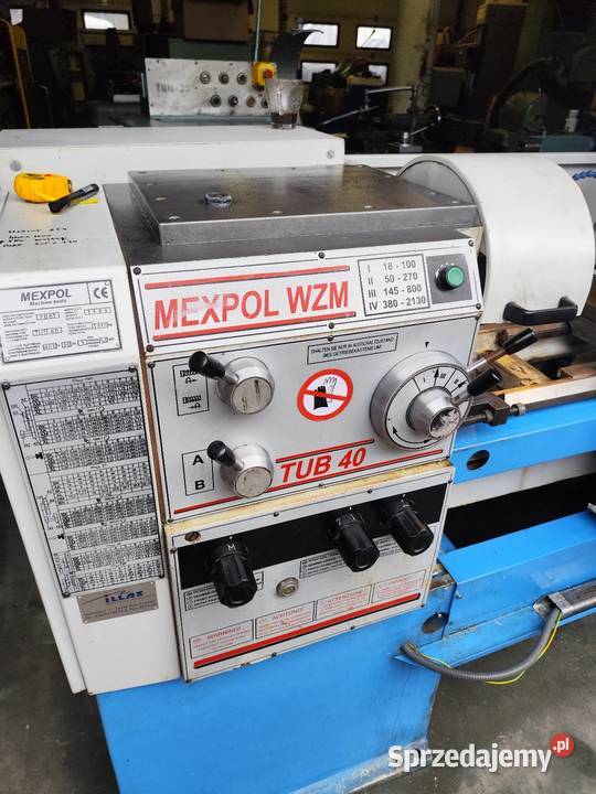 Tokarka do metalu Tub 40 x 1000 Mexpol odczyty małopolskie Maków Podhalański sprzedam