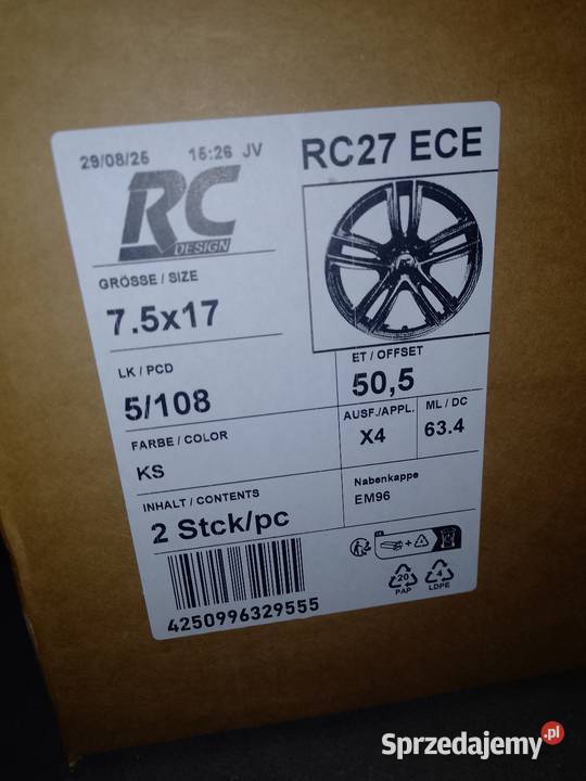 Sprzedam nowe felgi 5x108r17 Dąbrowa Tarnowska