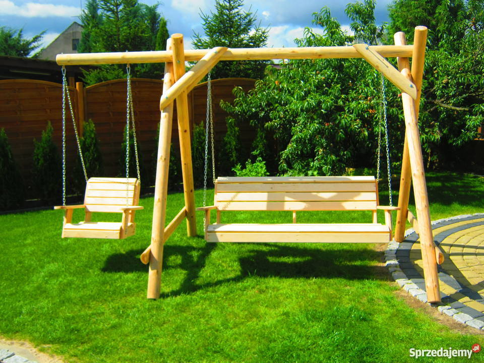 Meble ogrodowe barowe drewniane huśtawkiTran 100 Chojnice