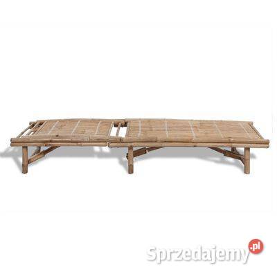 vidaXL Leżak plażowy bambusowysku41499