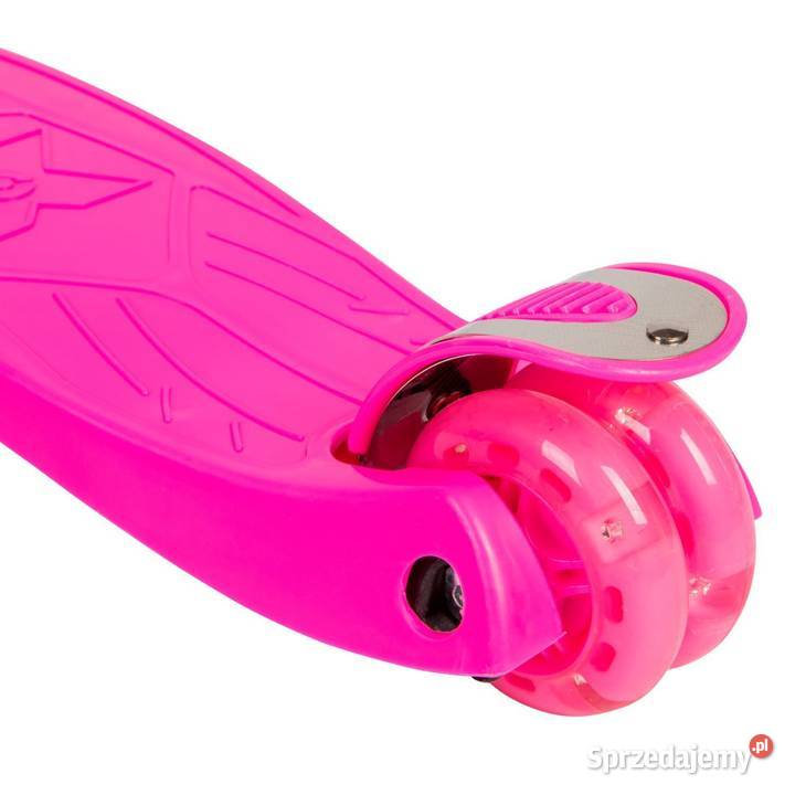 Różowa balansowa hulajnoga składana trójkołowa Poznań
