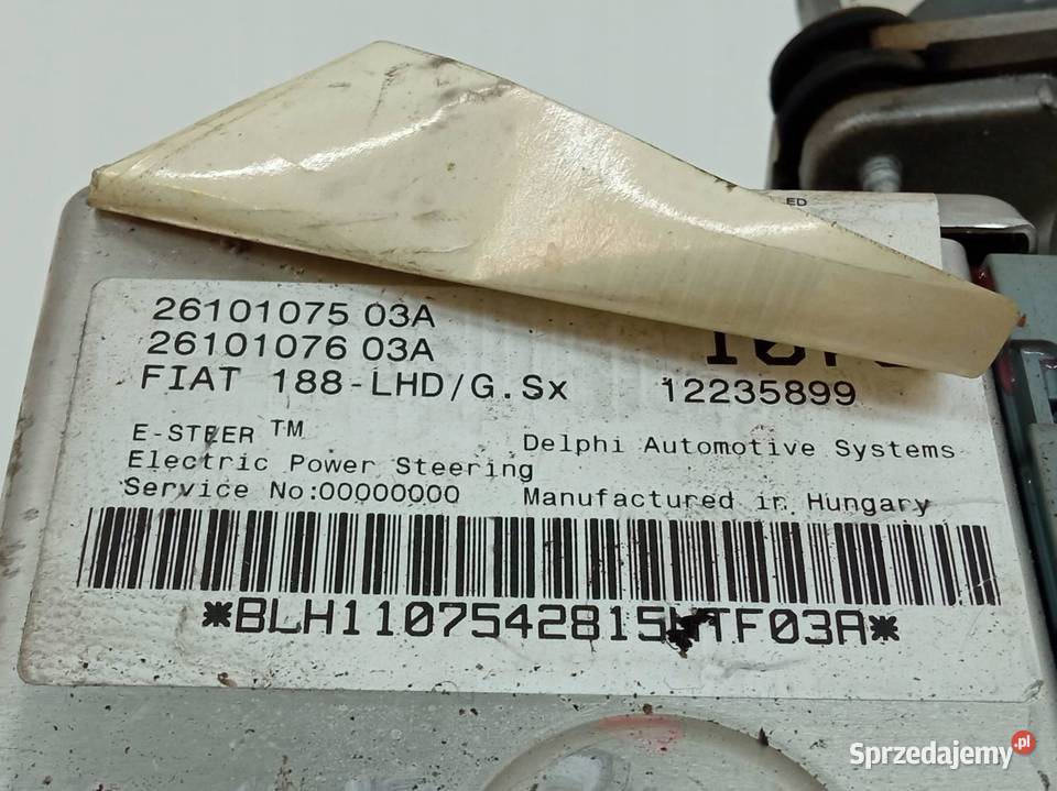 KOLUMNA WSPOMAGANIE ELEKTRYCZNE 2610107503A Fiat świętokrzyskie
