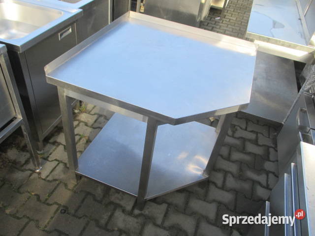 Solidny Stół Gastronomiczny Narożnikowy Z Półką Gastronomia wielkopolskie Ostrów Wielkopolski