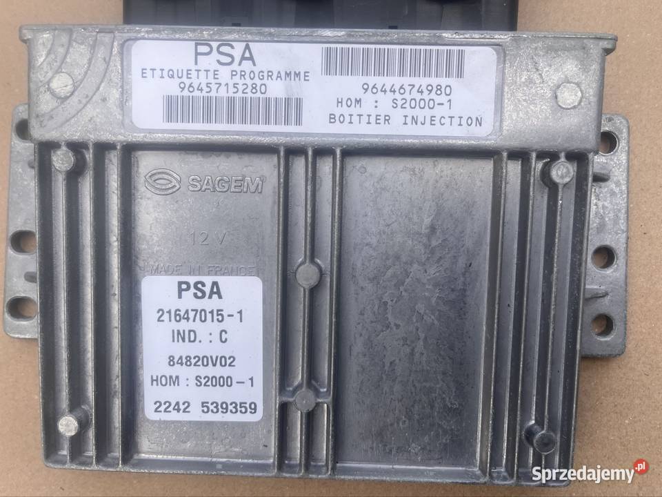 9645715280 komputer sterownik silnika citroen c5 Szczecin