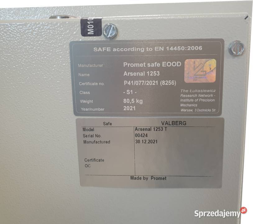 Szafa na broń S1 STM 1256 elektronik na 6 Katowice