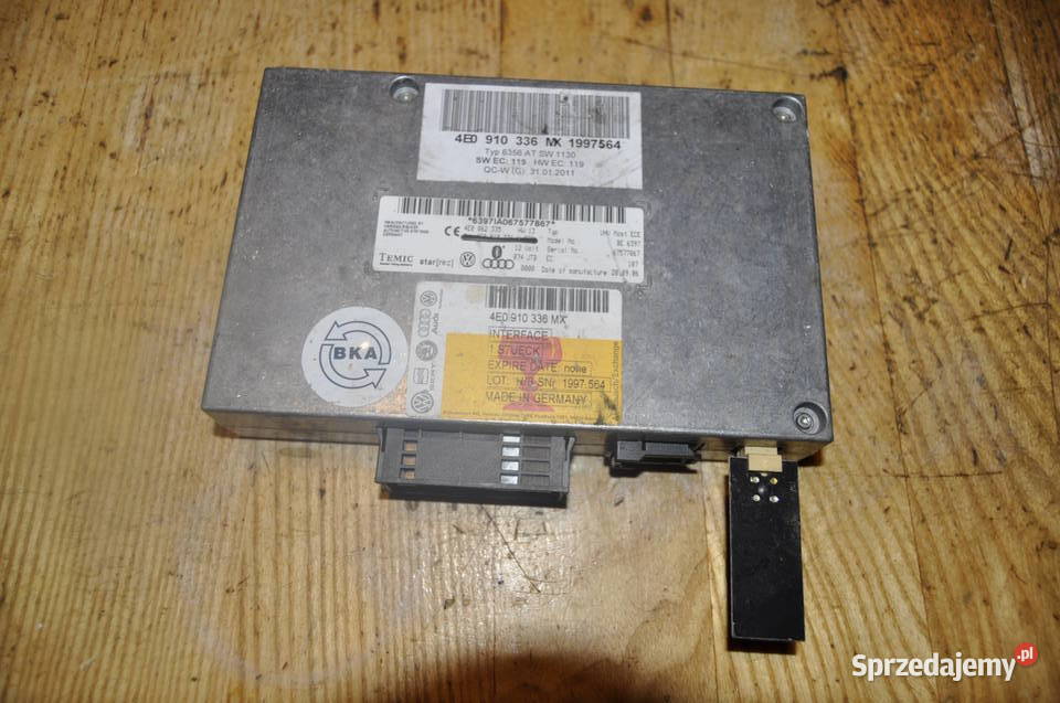 STEROWNIK MODUŁ BLUETOOTH 4E0910336MX AUDI A6 C6 Sierakowice