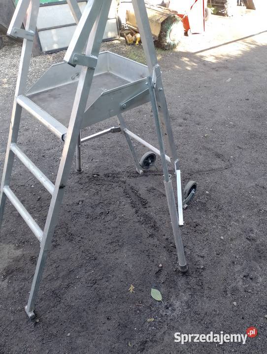 Drabina aluminiowa podest na schody ogród Pabianice