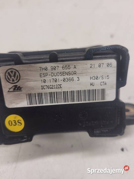 CZUJNIK MODUŁ SENSOR ESP AUDI VW SEAT 7H0907655 śląskie Przystajń sprzedam