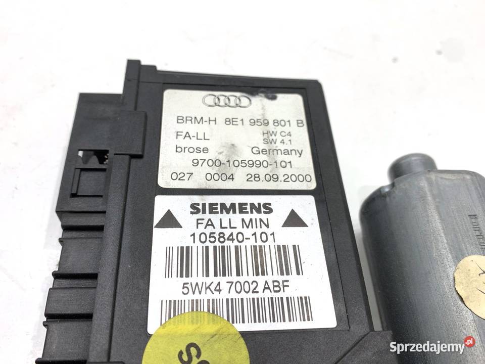 SILNIK PODNOSZENIA SZYBY LEWY PRZÓD AUDI A4 B6 podkarpackie