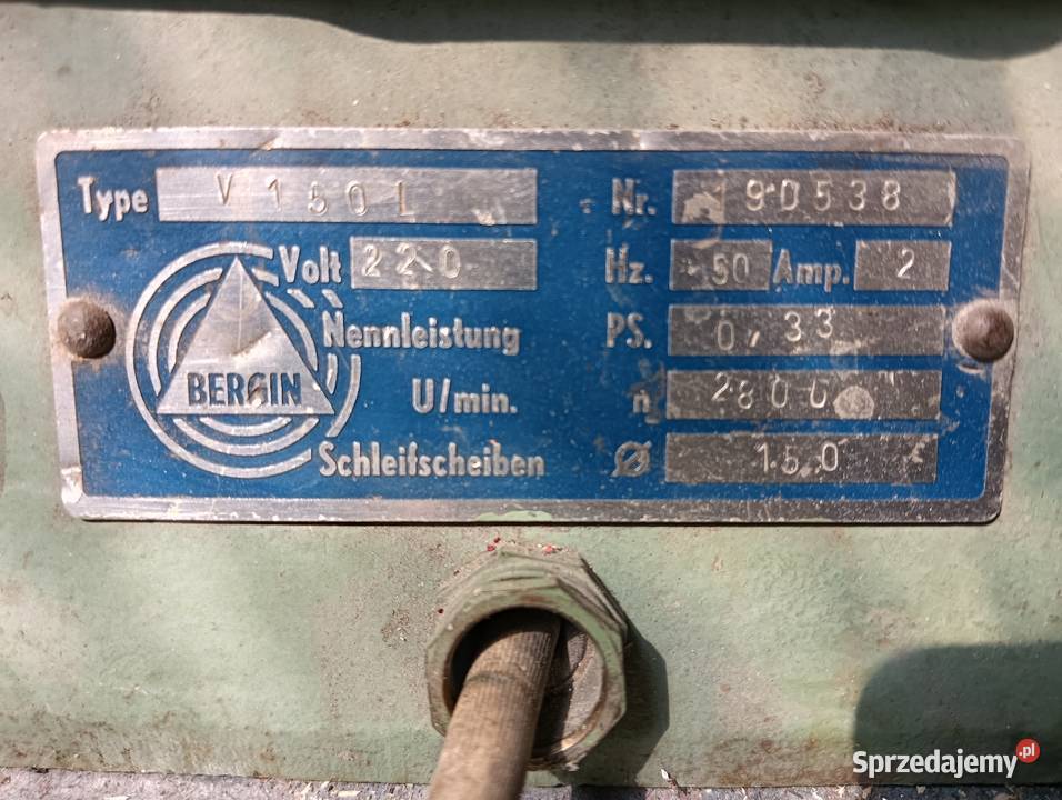 szlifierka stołowa 600W 220V GERMANY Kamień dolnośląskie sprzedam