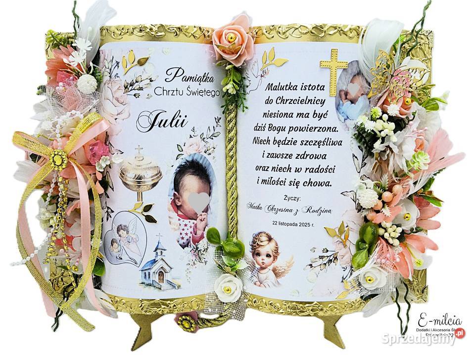 Pamiątka z okazji Chrztu Świętego w formie Pozostałe lubuskie Zielona Góra