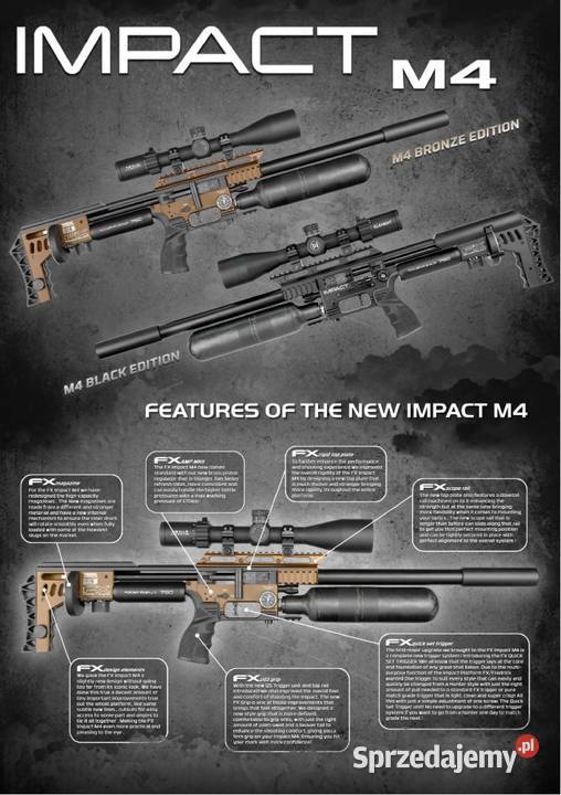 Wiatrówka FX Impact M4 Sniper Black 635 mm Pabianice