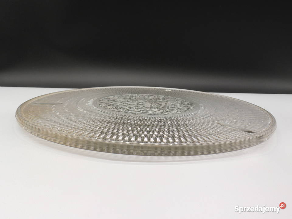 Talerz patera szklana duża ozdoba szkło Raszków