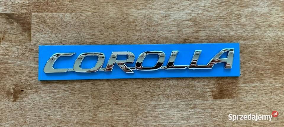 Emblemat srebrny logo COROLLA znaczek do Toyota Zgorzelec
