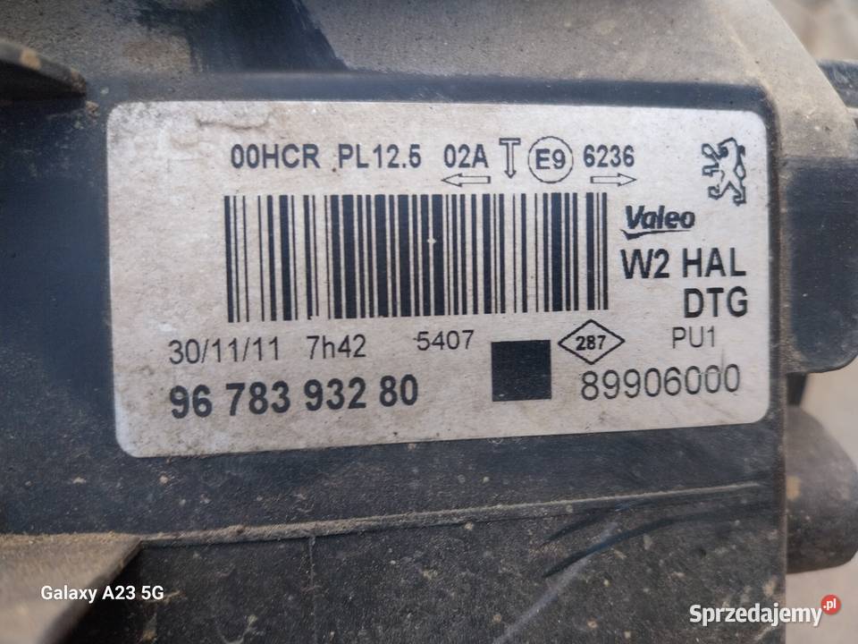 Lampa prawa przód przednia Peugeot 508 2011 r Pruszków sprzedam