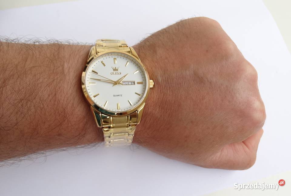 Klasyczny zegarek męski złoty bransoleta męskie Gorzów Wielkopolski