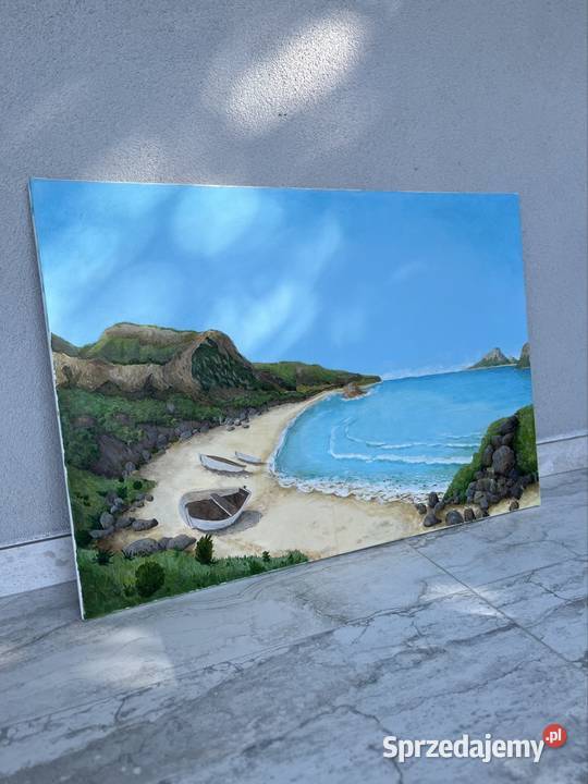 Obraz olejny pejzaż 100x70 wielokolorowy