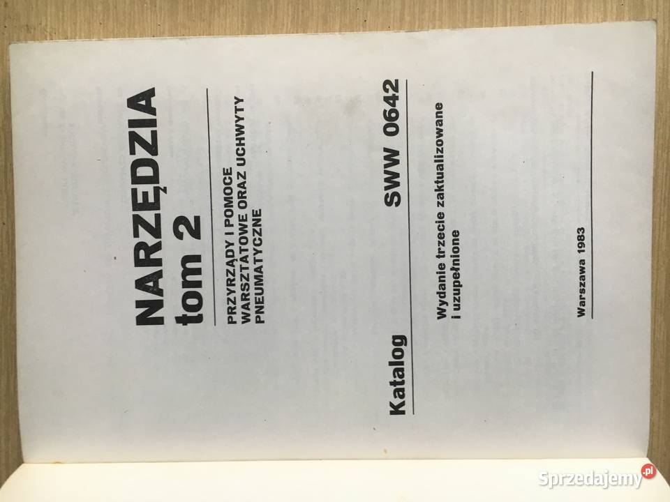 Narzędzia tom 2 Przyrządy i Pomoce Warsztatowe Antykwariat wielkopolskie Łęczyca