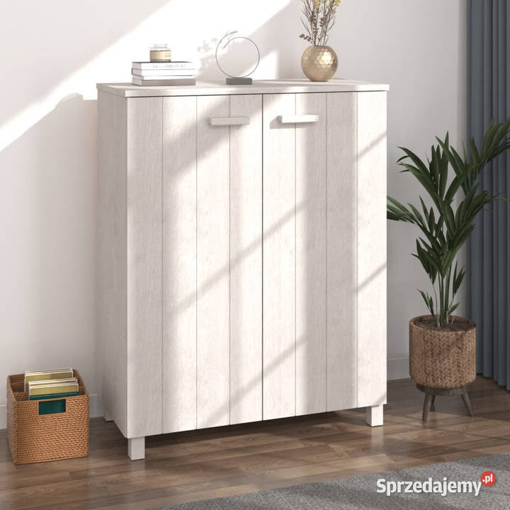 Szafka na buty HAMAR biała 85x40x108 lite sosna