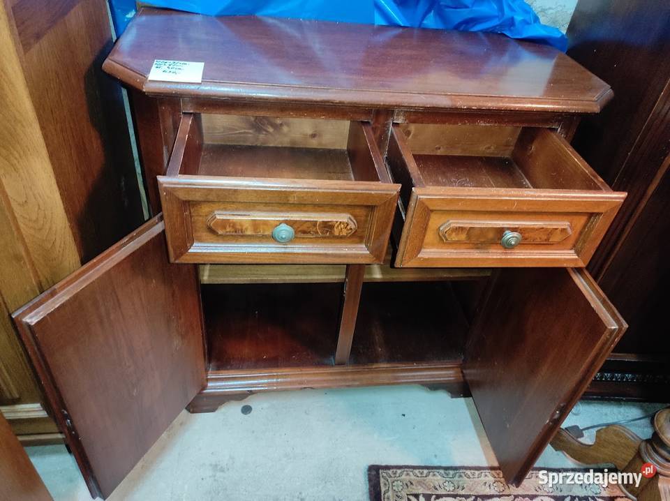 Komoda orzechowa dwódrzwiowa meble używane z 92cm Sypniewo