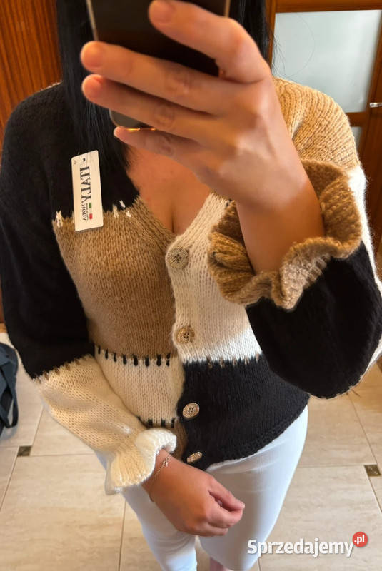 stylowy sweter kardigan italy moda włoski szyk w Szczecin