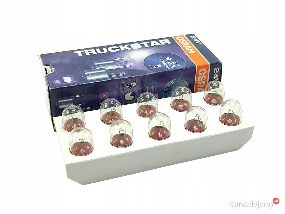 ŻARÓWKA KOMPLET 10 OSRAM 24V R10W 10W BA15S