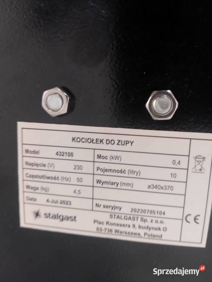 Kociołek do zupy Stalgast 432100 Gastronomia Wrocław
