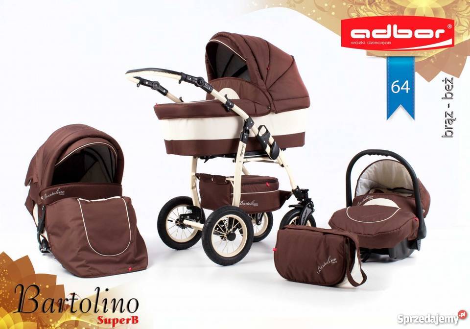 Wózek Bartolino B 3w1 Produkt Polski duża gondol Torba do wózka  Żnin