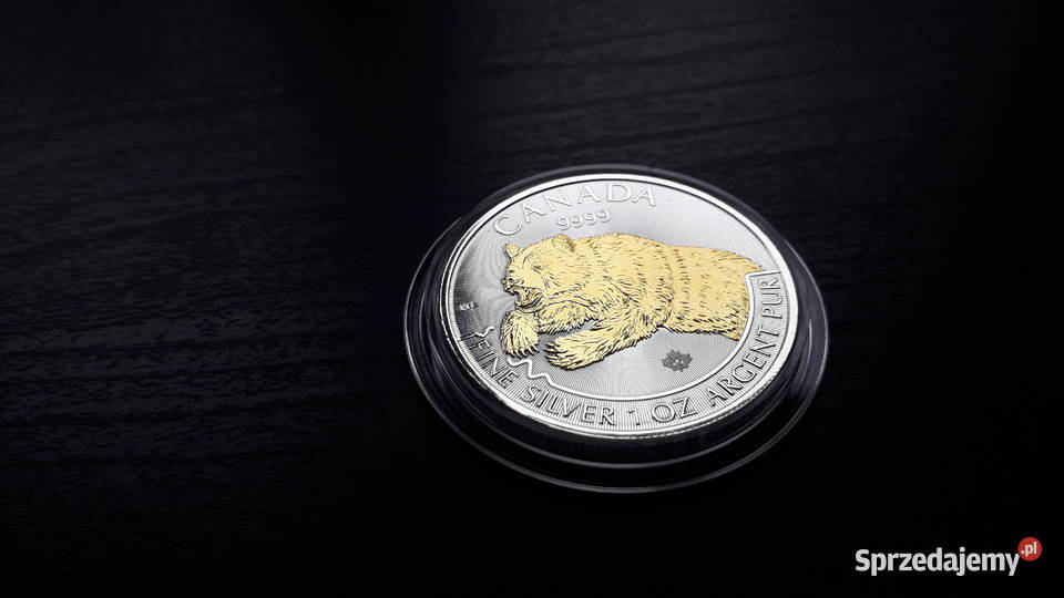 5 Dolarów KANADA 2019 Niedźwiedź GRIZZLY AgAu Łomazy