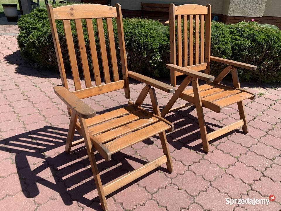 Leżak drewniany rozkładany krzesło z regulacją Garwolin