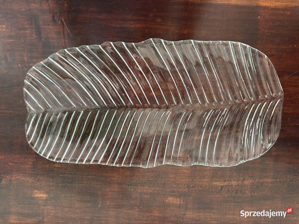 Patera taca szklana liść pomorskie Gdańsk